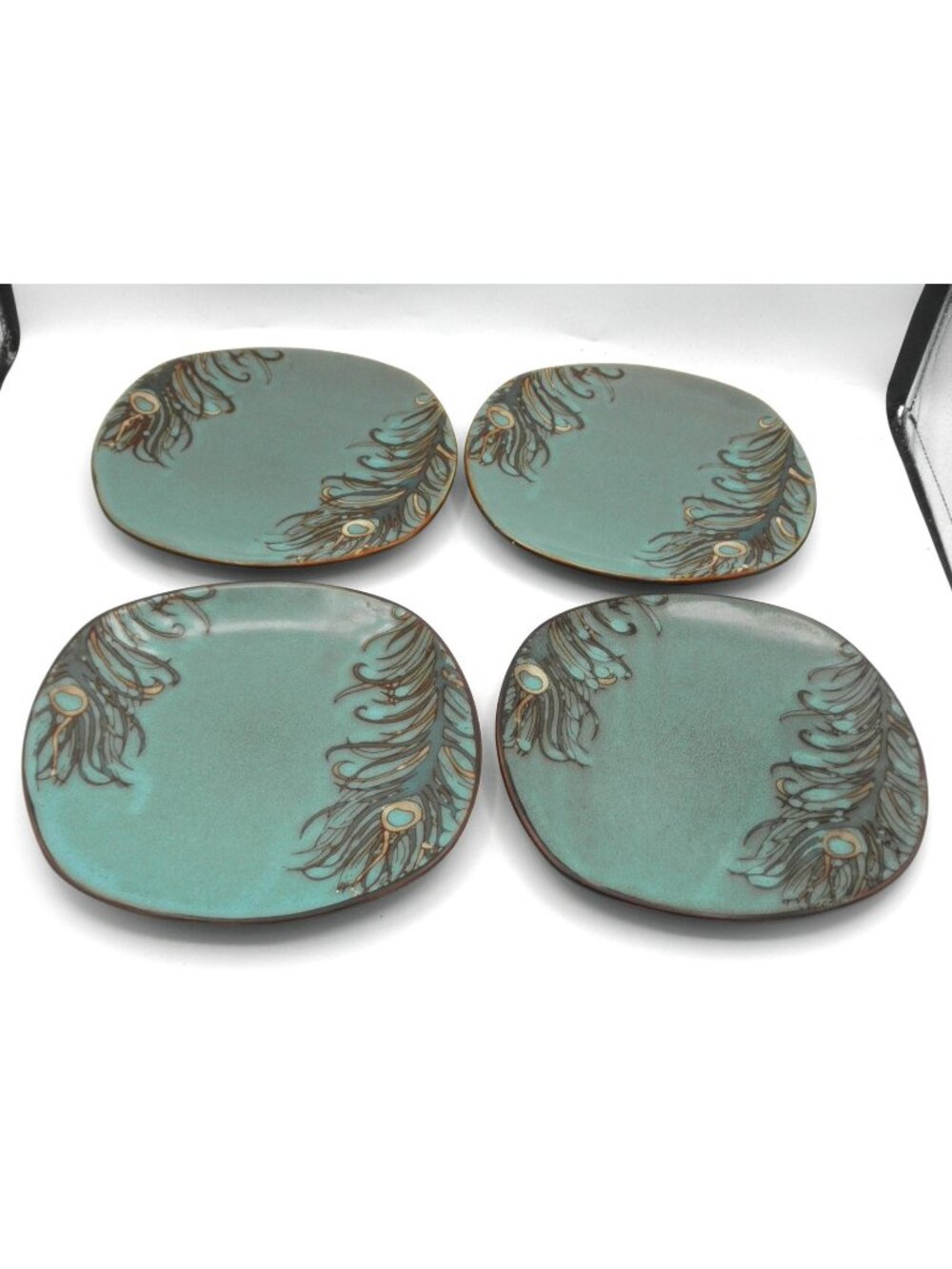 Peacock by Pier 1 ~ 8 inch Salad Plates Set of 4 Pattern Code: PERPEA